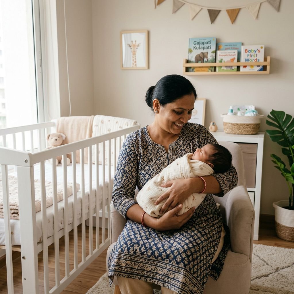 Nanny for newborn baby care services and babysitting near me.